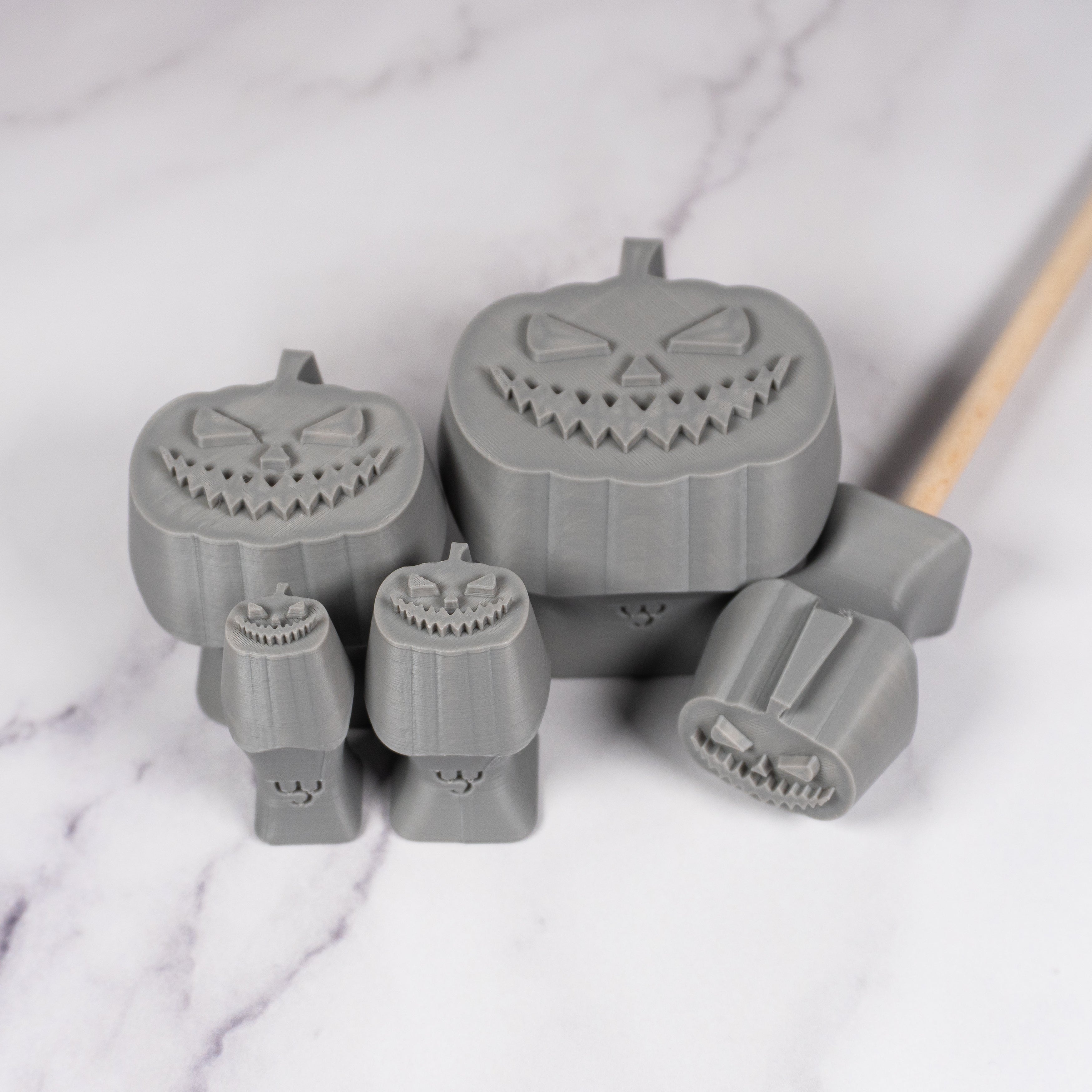 Halloween Jack - o - Lantern Pumpkin Stamps - Style 2 - Ceramind® Tools