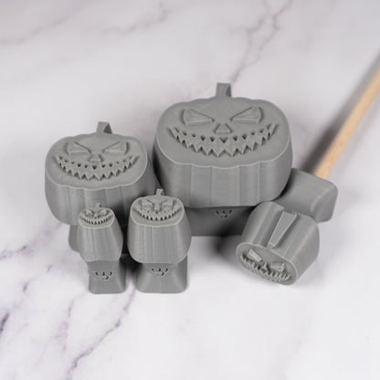Halloween Jack - o - Lantern Pumpkin Stamps - Style 2 - Ceramind® Tools