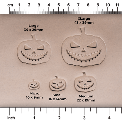 Halloween Jack - o - Lantern Pumpkin Stamps - Style 2 - Ceramind® Tools