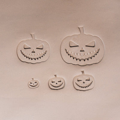 Halloween Jack - o - Lantern Pumpkin Stamps - Style 2 - Ceramind® Tools