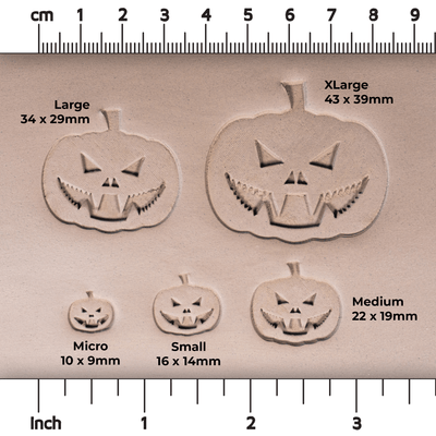 Halloween Jack - o - Lantern Pumpkin Stamps - Style 3 - Ceramind® Tools