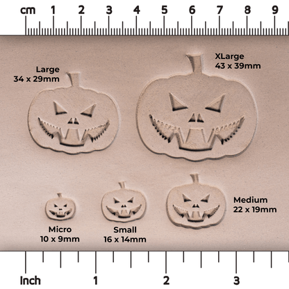 Halloween Jack - o - Lantern Pumpkin Stamps - Style 3 - Ceramind® Tools