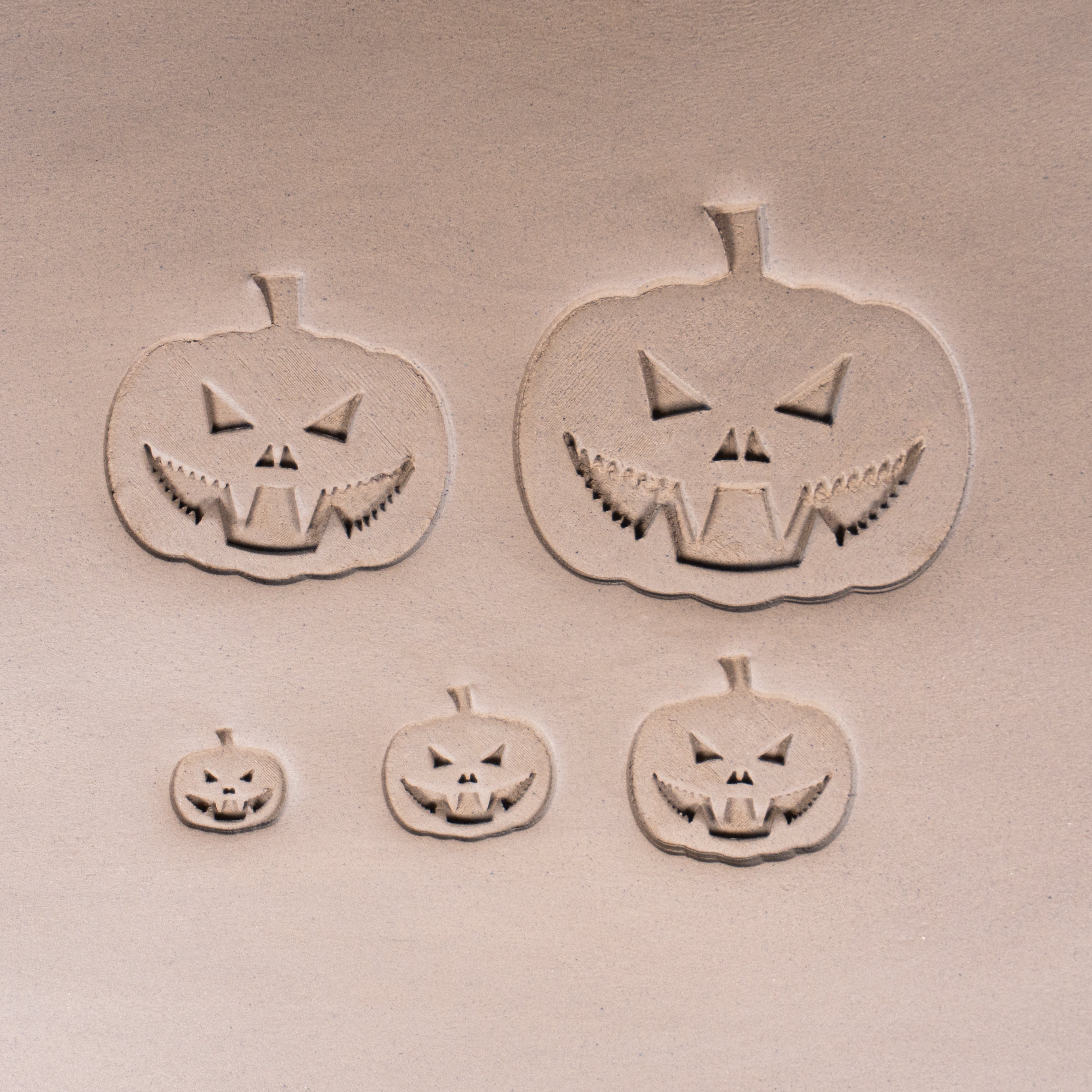 Halloween Jack - o - Lantern Pumpkin Stamps - Style 3 - Ceramind® Tools