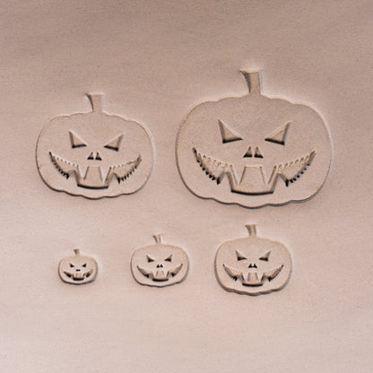 Halloween Jack - o - Lantern Pumpkin Stamps - Style 3 - Ceramind® Tools