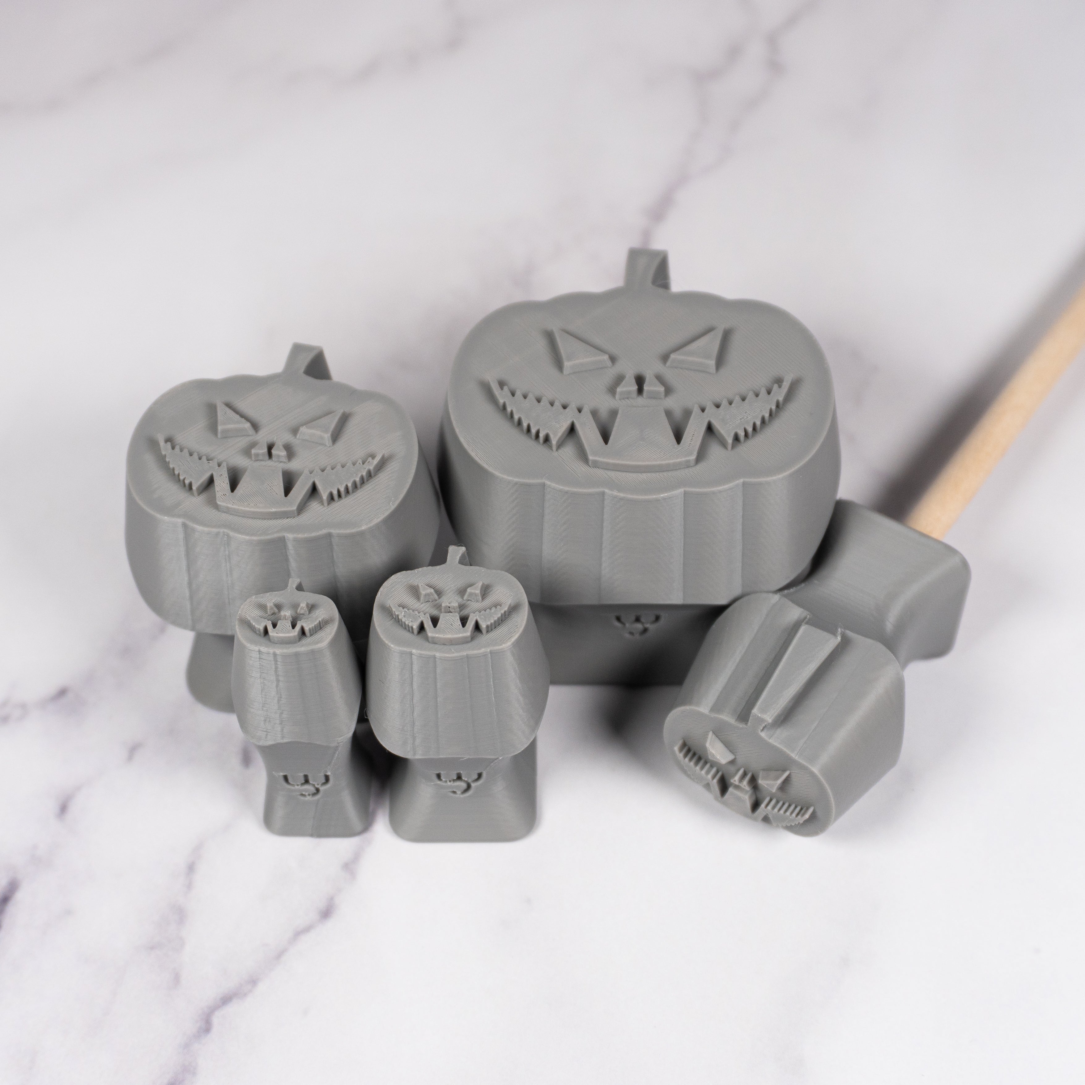 Halloween Jack - o - Lantern Pumpkin Stamps - Style 3 - Ceramind® Tools