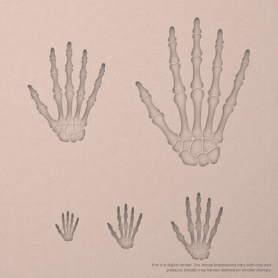 Halloween Skeleton Hand Stamps - Ceramind® Tools
