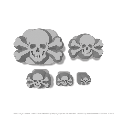 Halloween Skull & Crossbones Stamps - Ceramind® Tools