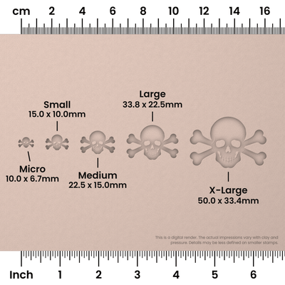 Halloween Skull & Crossbones Stamps - Ceramind® Tools