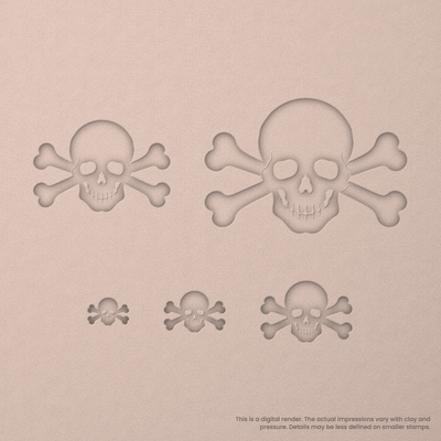 Halloween Skull & Crossbones Stamps - Ceramind® Tools