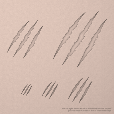 Halloween Three Claw Marks Stamps - Ceramind® Tools