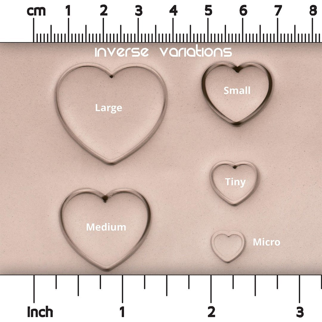 Heart Stamp Set of 10 - Ceramind® Tools