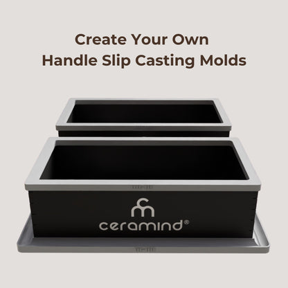 Hexagon Handle | Master Slip Casting Mold Kit | 3 Styles, 7 Sizes, 21 Total Variations - Ceramind® Tools