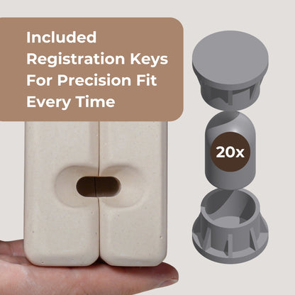 Hexagon Handle | Master Slip Casting Mold Kit | 3 Styles, 7 Sizes, 21 Total Variations - Ceramind® Tools