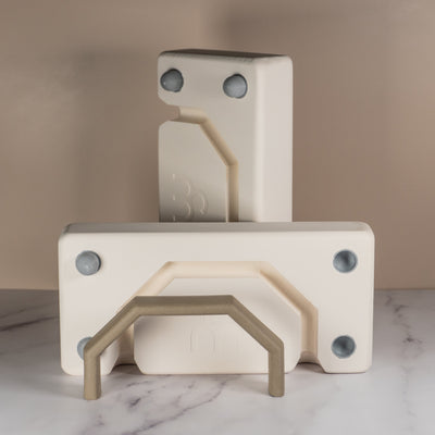 Hexagon Handle Slip Casting Mold | 7 Sizes & 3 Variations - Ceramind® Tools