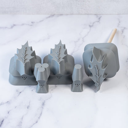 Holly Leaf & Berry Stamps - 3 Sizes - Ceramind® Tools