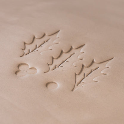 Holly Leaf & Berry Stamps - 3 Sizes - Ceramind® Tools