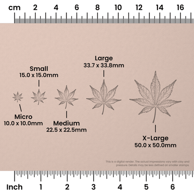 Japanese Maple Leaf Stamps - Photo Textured - Ceramind® Tools