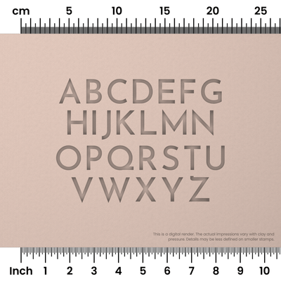 Josefin Sans | All Caps | Alphabet Stamp Sets - Ceramind® Tools