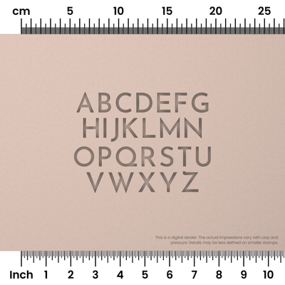 Josefin Sans | All Caps | Alphabet Stamp Sets - Ceramind® Tools