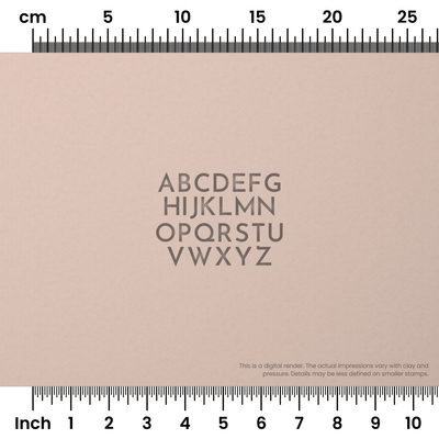Josefin Sans | All Caps | Alphabet Stamp Sets - Ceramind® Tools
