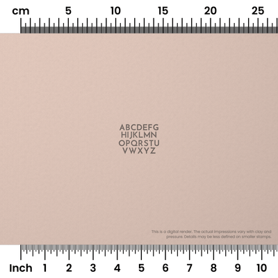Josefin Sans | All Caps | Alphabet Stamp Sets - Ceramind® Tools