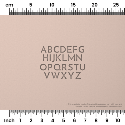 Josefin Sans | All Caps | Alphabet Stamp Sets - Ceramind® Tools