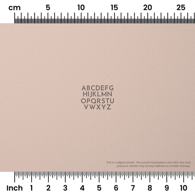Josefin Sans | All Caps | Alphabet Stamp Sets - Ceramind® Tools