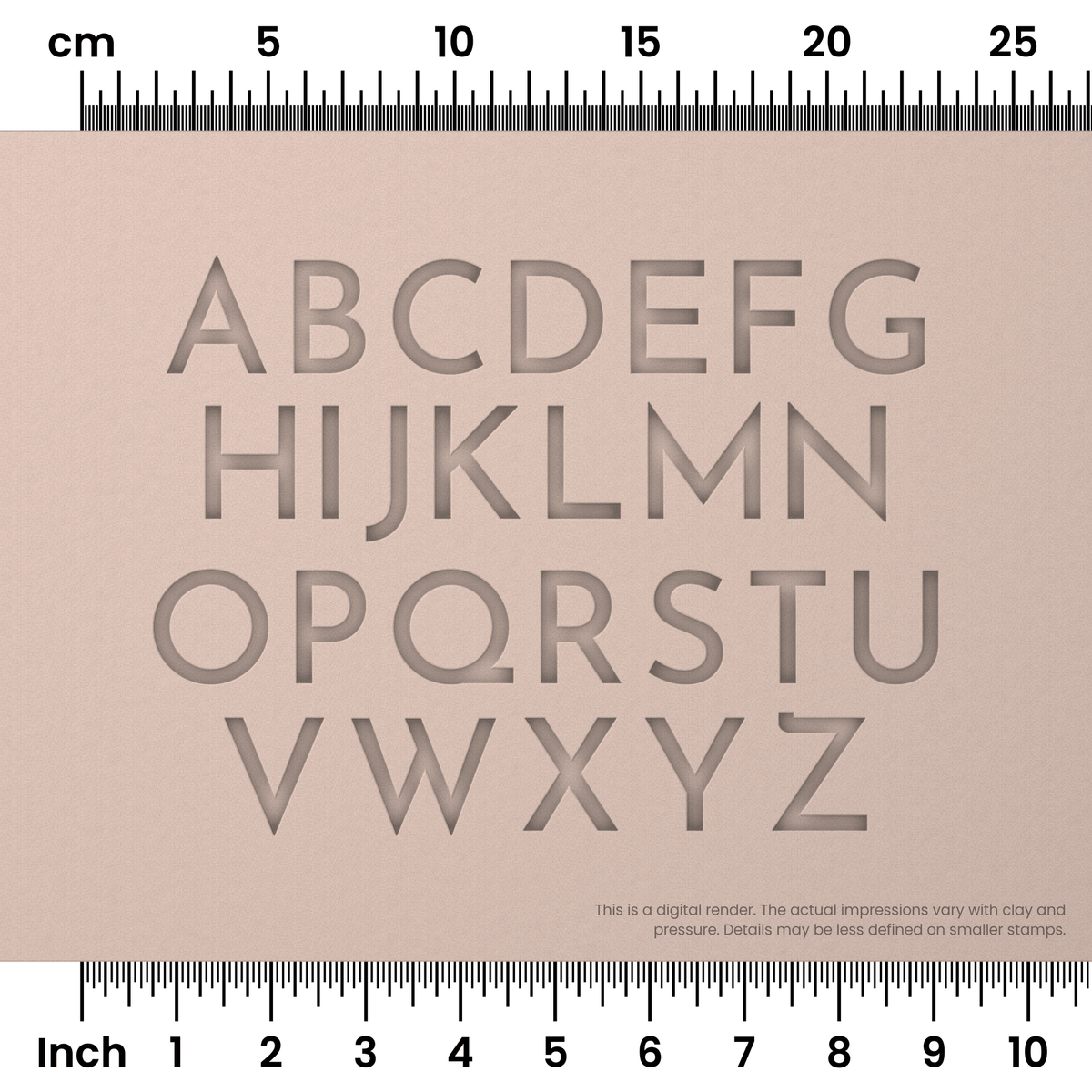 Josefin Sans | All Caps | Alphabet Stamp Sets - Ceramind® Tools