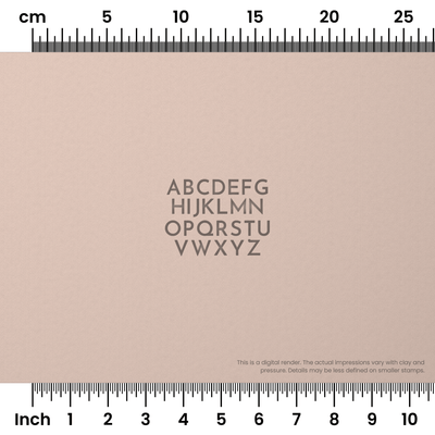 Josefin Sans | All Caps | Alphabet Stamp Sets - Ceramind® Tools