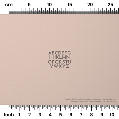 Josefin Sans | All Caps | Alphabet Stamp Sets - Ceramind® Tools
