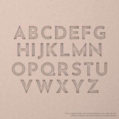 Josefin Sans | Font Rail Stamp Sets | Letters, Numbers, and Symbols - Ceramind® Tools