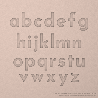 Josefin Sans | Font Rail Stamp Sets | Letters, Numbers, and Symbols - Ceramind® Tools