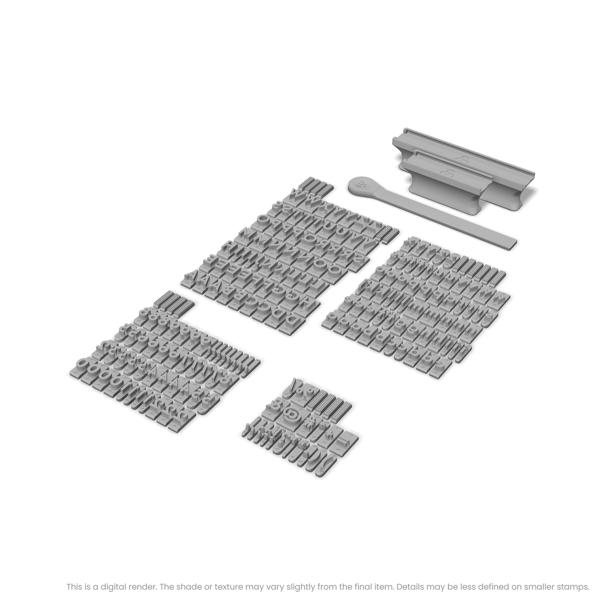 Josefin Sans | Font Rail Stamp Sets | Letters, Numbers, and Symbols - Ceramind® Tools