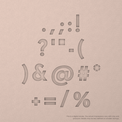 Josefin Sans | Font Rail Stamp Sets | Letters, Numbers, and Symbols - Ceramind® Tools