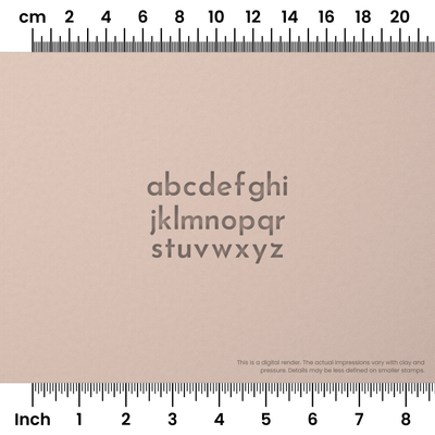 Josefin Sans | Lowercase | Alphabet Stamp Sets - Ceramind® Tools