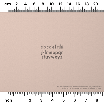 Josefin Sans | Lowercase | Alphabet Stamp Sets - Ceramind® Tools