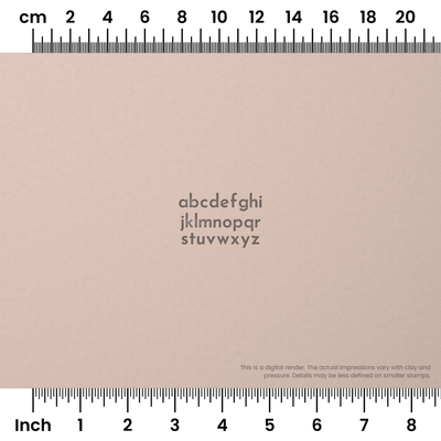 Josefin Sans | Lowercase | Alphabet Stamp Sets - Ceramind® Tools