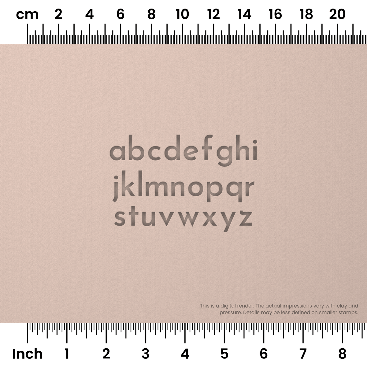 Josefin Sans | Lowercase | Alphabet Stamp Sets - Ceramind® Tools