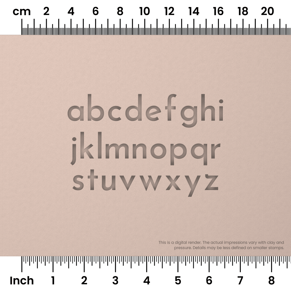 Josefin Sans | Lowercase | Alphabet Stamp Sets - Ceramind® Tools