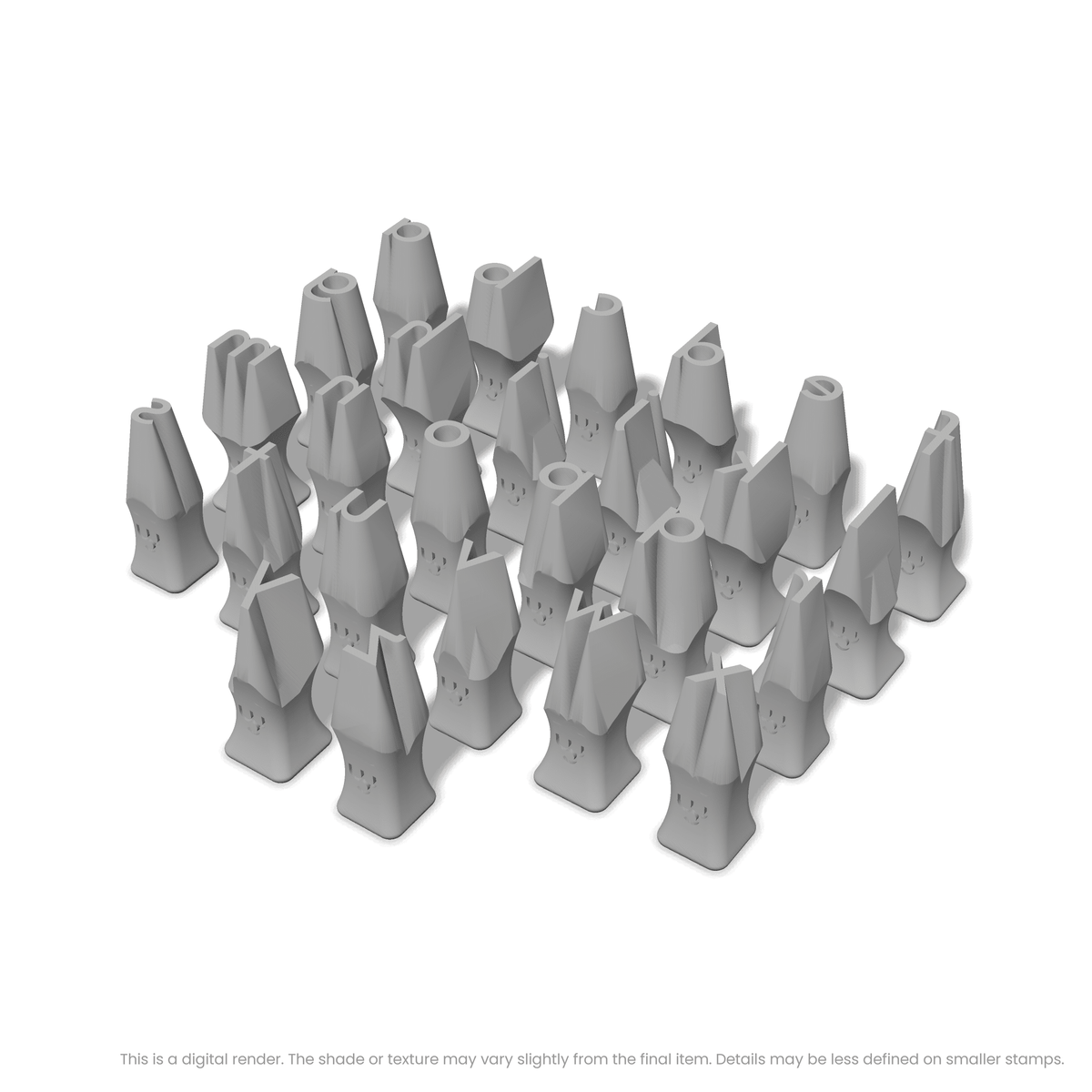 Josefin Sans | Lowercase | Alphabet Stamp Sets - Ceramind® Tools