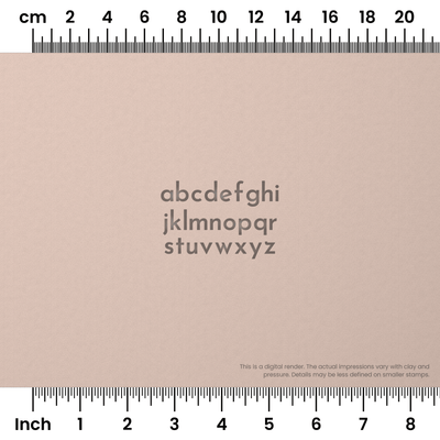 Josefin Sans | Lowercase | Alphabet Stamp Sets - Ceramind® Tools