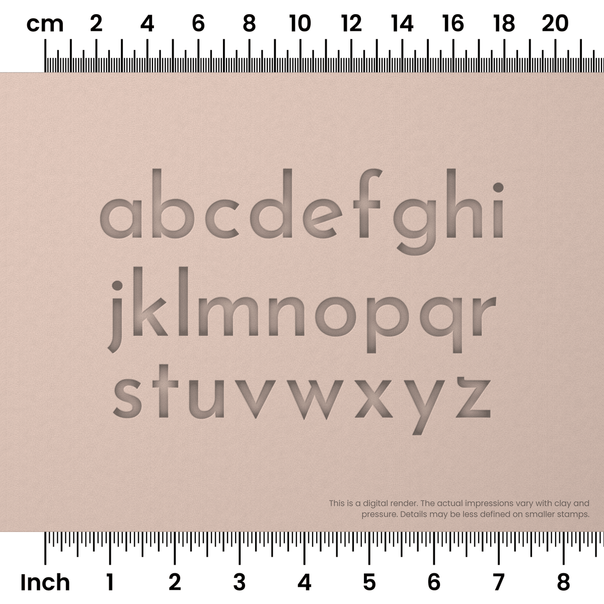 Josefin Sans | Lowercase | Alphabet Stamp Sets - Ceramind® Tools