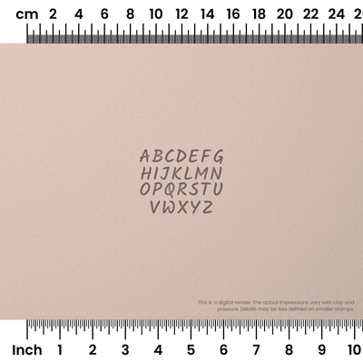 Kalam | All Caps | Alphabet Stamp Sets - Ceramind® Tools