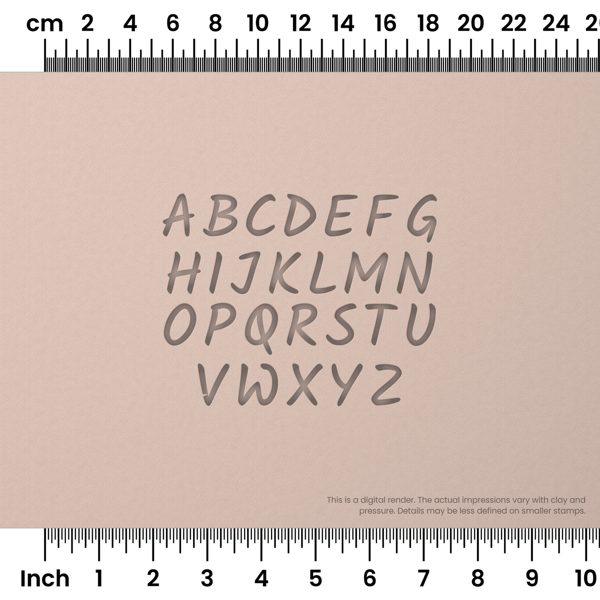 Kalam | All Caps | Alphabet Stamp Sets - Ceramind® Tools