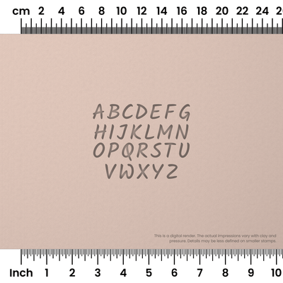 Kalam | All Caps | Alphabet Stamp Sets - Ceramind® Tools