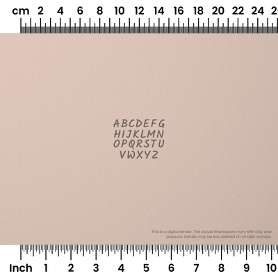 Kalam | All Caps | Alphabet Stamp Sets - Ceramind® Tools