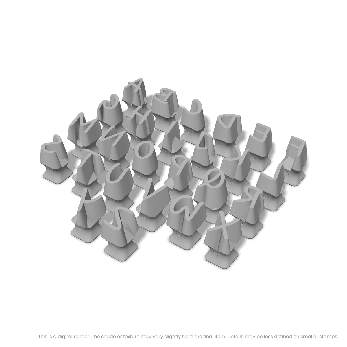 Kalam | All Caps | Alphabet Stamp Sets - Ceramind® Tools