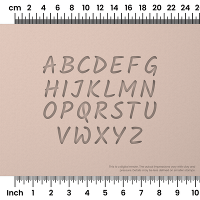Kalam | All Caps | Alphabet Stamp Sets - Ceramind® Tools