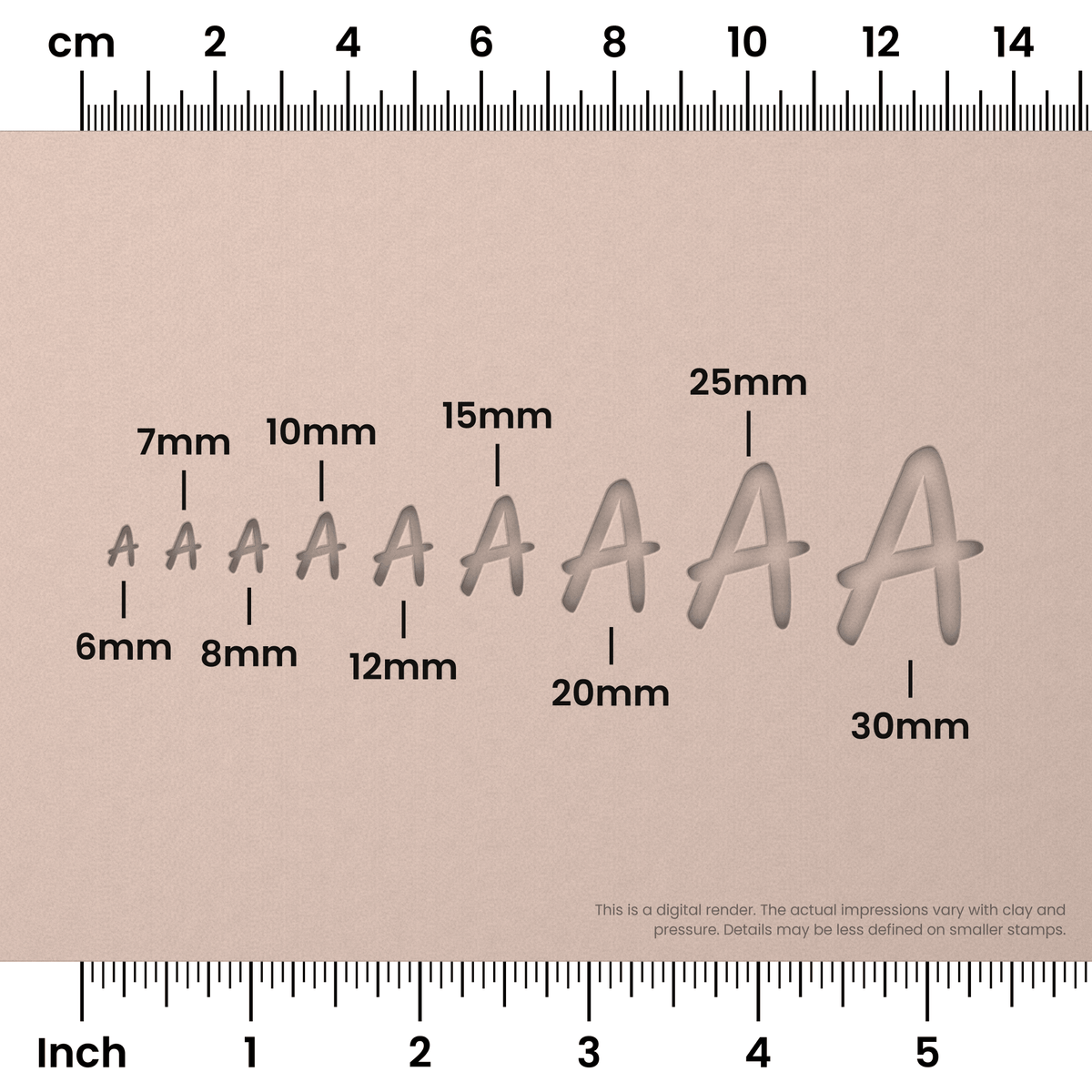 Kalam | All Caps | Alphabet Stamp Sets - Ceramind® Tools