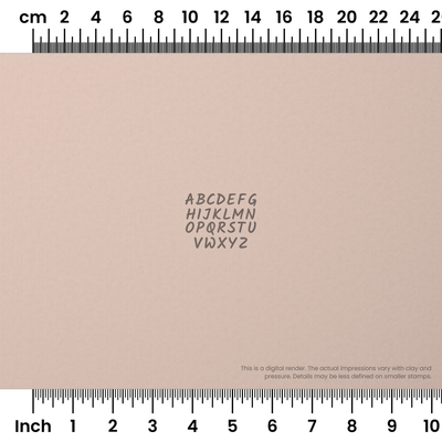 Kalam | All Caps | Alphabet Stamp Sets - Ceramind® Tools